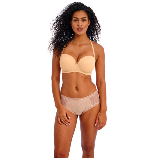 Freya Deco Strapless Moulded Bra in Nude, front