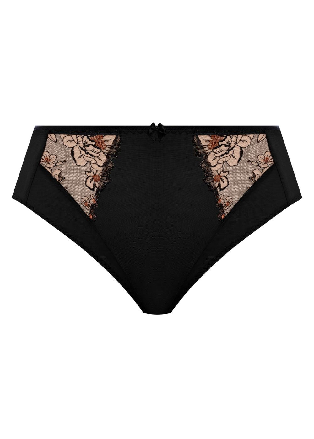 Elomi Teagan High Leg Brief Black/Almond