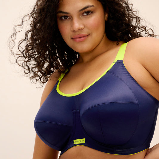 Energise Sports Bra in Navy, front