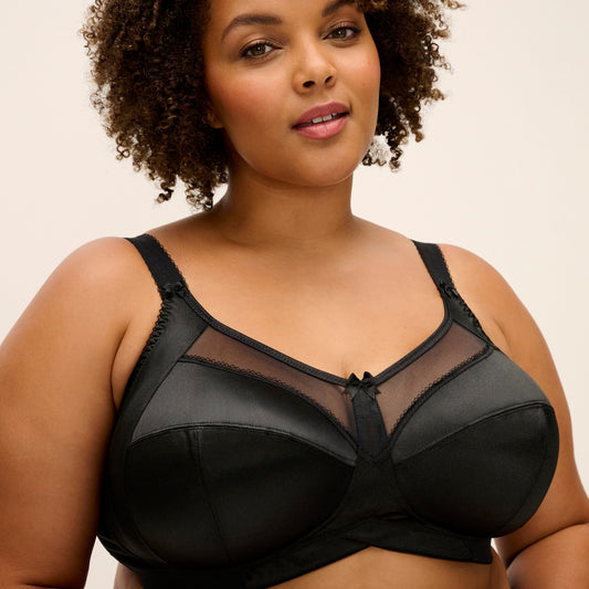Goddess Keira Soft Cup Bra in Black, front