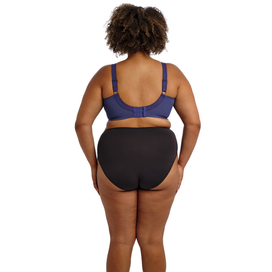 Goddess Keira Banded Bra in Ink, back