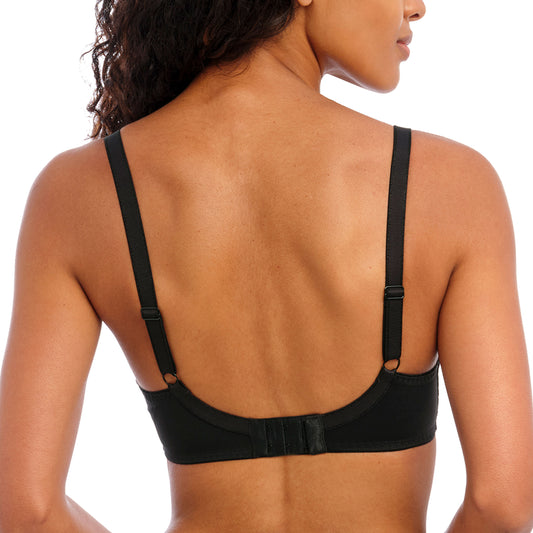 Freya Starlight Hero Balcony Side Support Bra in Black, back