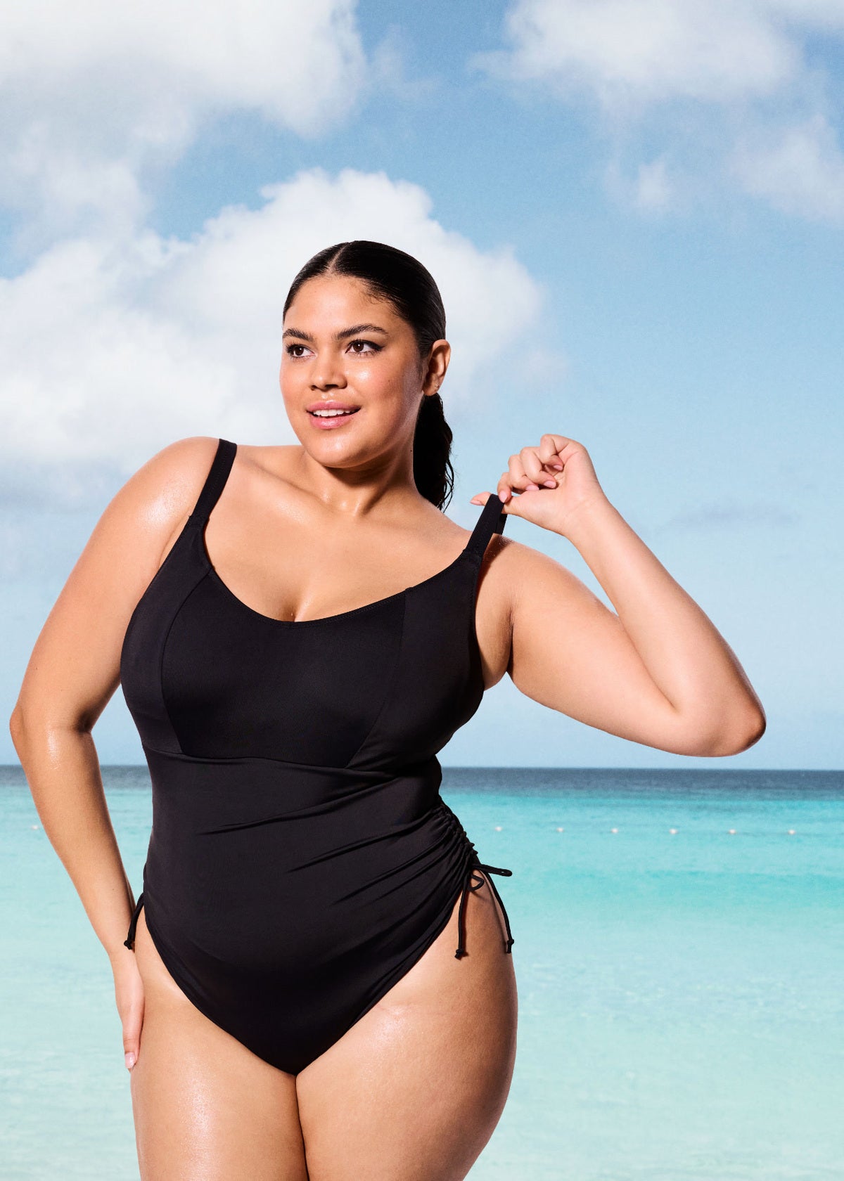 Elomi Plain Sailing Non Wired Swimsuit - Black