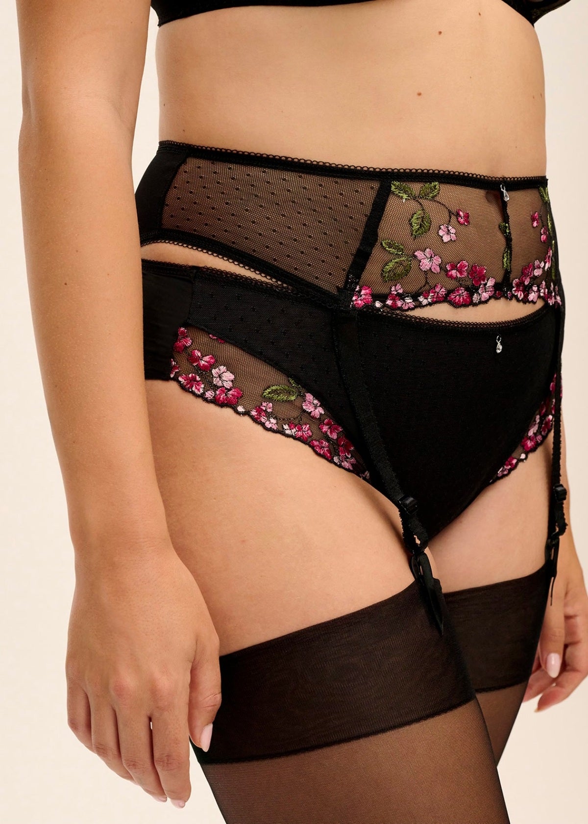 Fantasie Eliyse Suspender - Black
