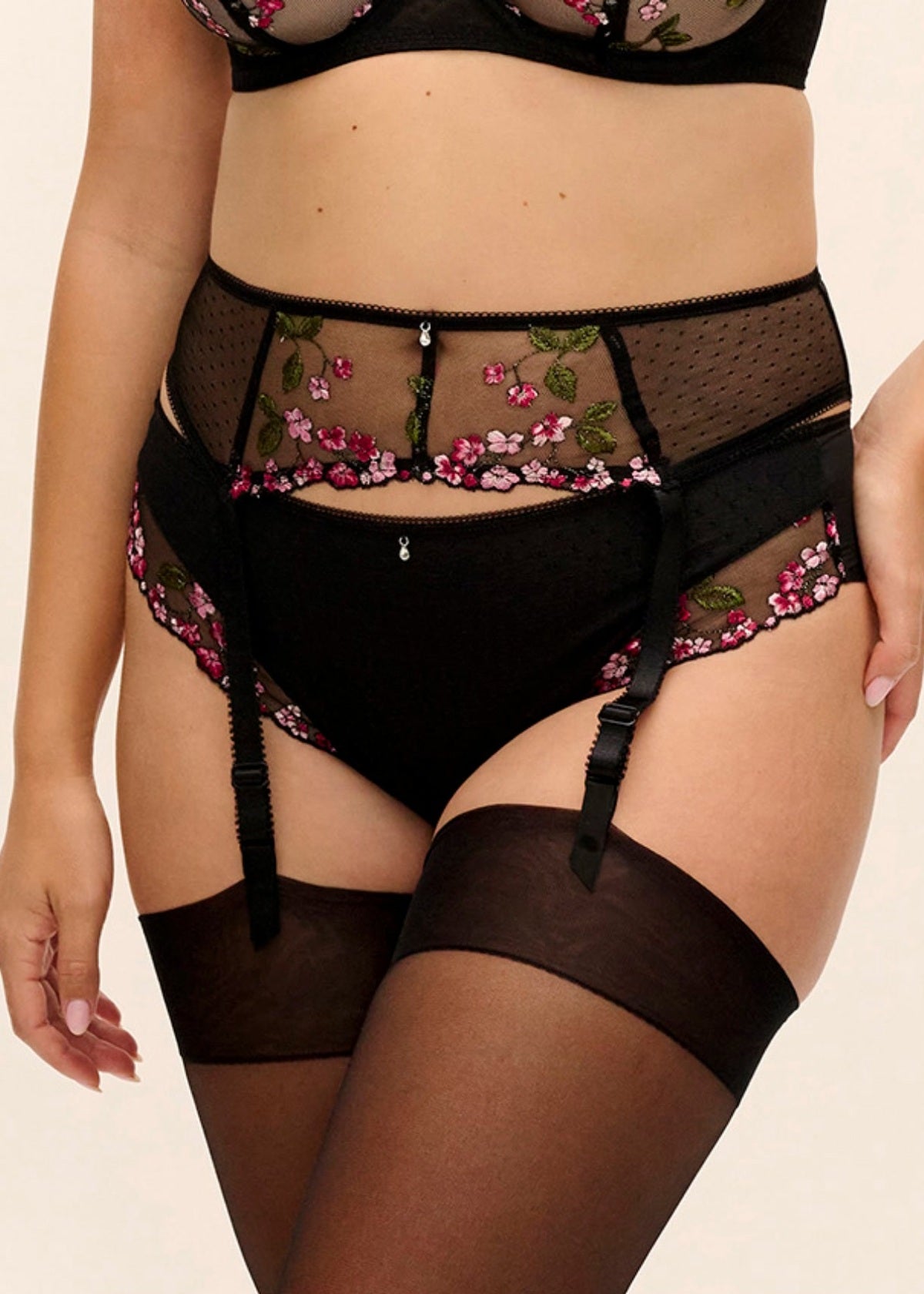 Fantasie Eliyse Suspender - Black