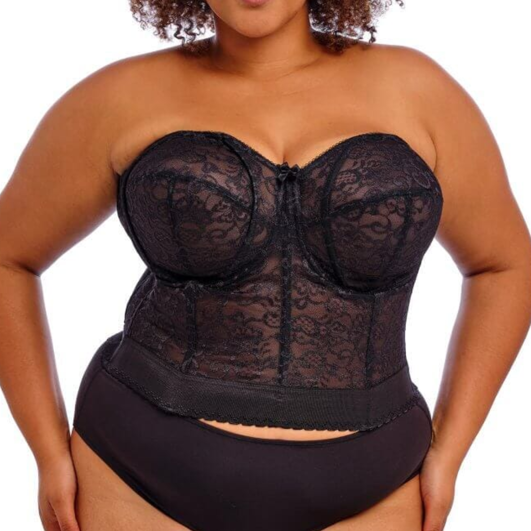 Goddess Lace Bridal Lace Bustier Black