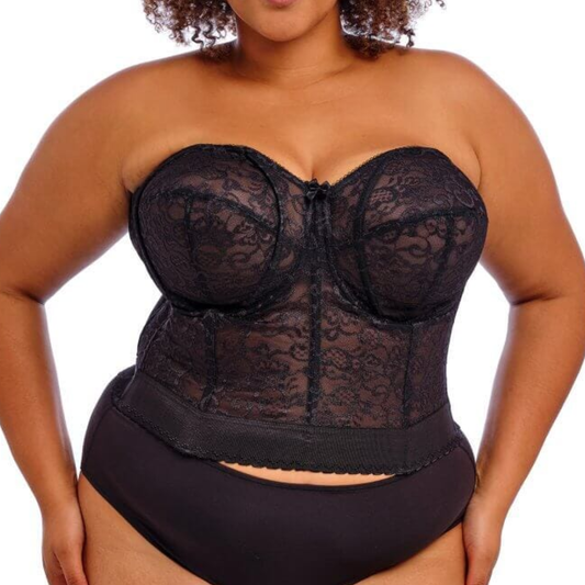 Goddess Lace Bridal Lace Bustier Black