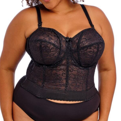 Goddess Lace Bridal Lace Bustier Black
