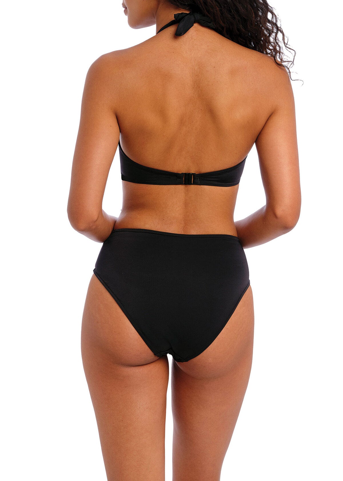 Freya Jewel Cove Halter Bikini Top Black