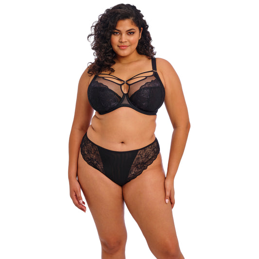 Brianna Plunge Bra in Black, front