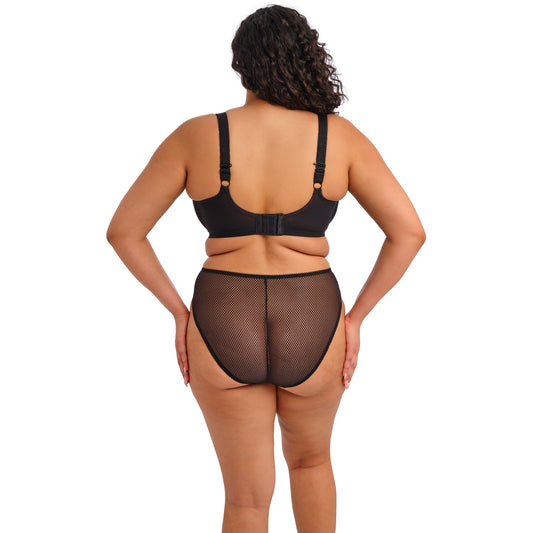 Charley Stretch Plunge Bra in Black, back