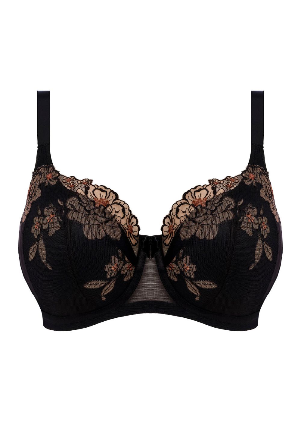 Elomi Teagan Padded Half Cup Bra Black/Almond