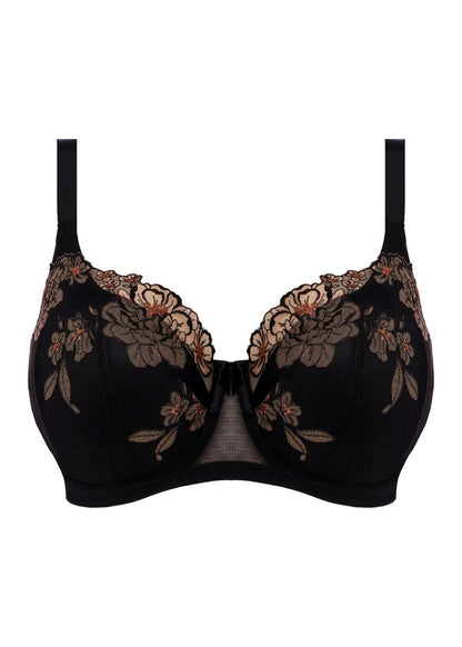 Elomi Teagan Padded Half Cup Bra Black/Almond
