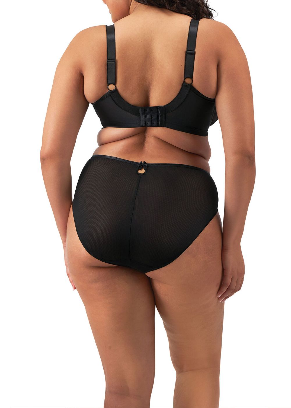 Elomi Teagan High Leg Brief Black/Almond