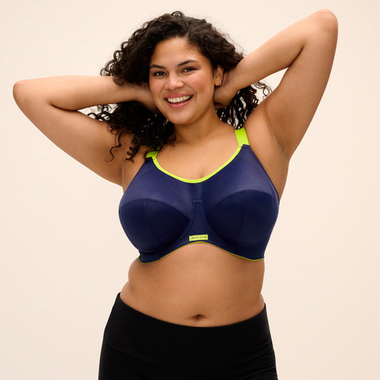 Energise Sports Bra in Navy, front