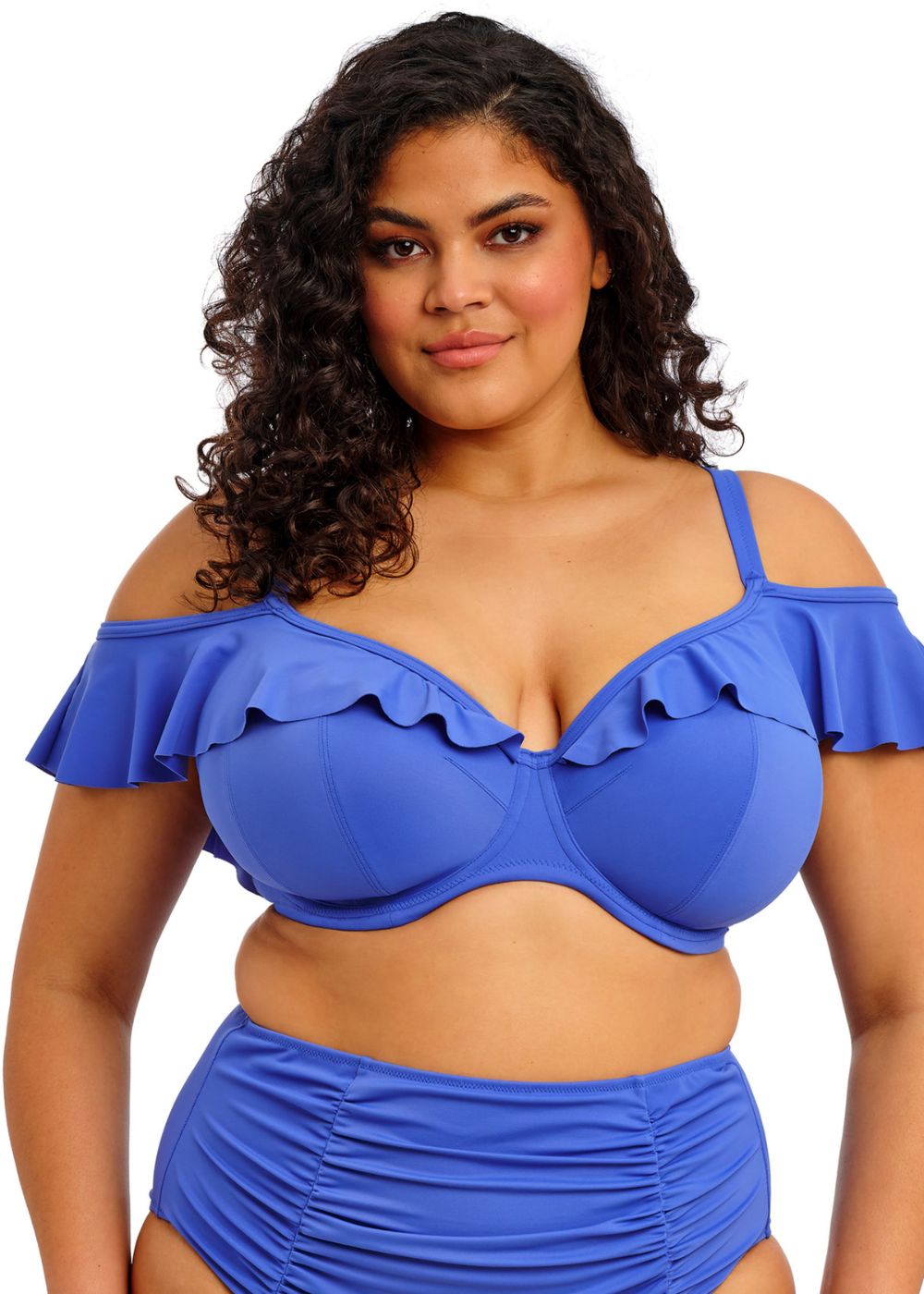 Elomi Plain Sailing Bardot Bikini Top Azure