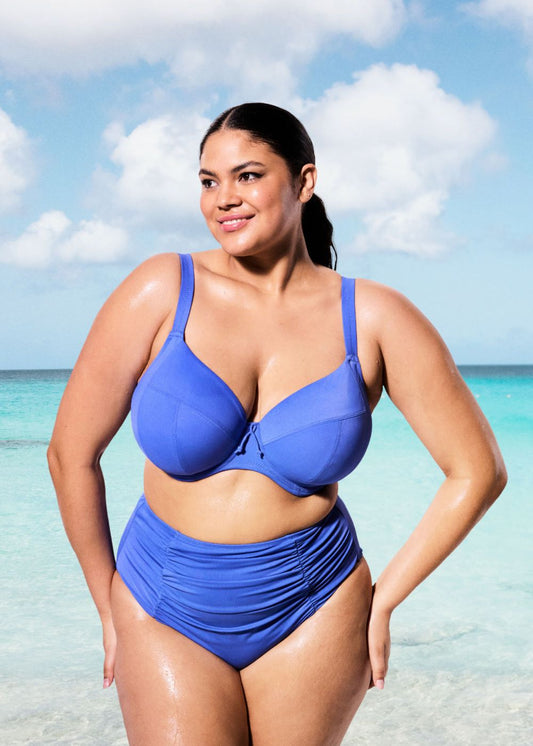 Elomi Plain Sailing Plunge Bikini Top Azure