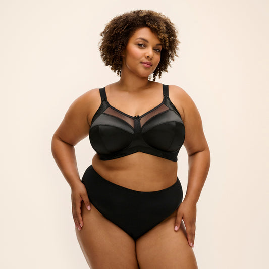 Goddess Keira Soft Cup Bra in Black, front