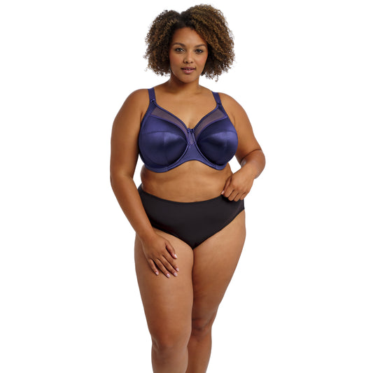 Goddess Keira Banded Bra in Ink, front