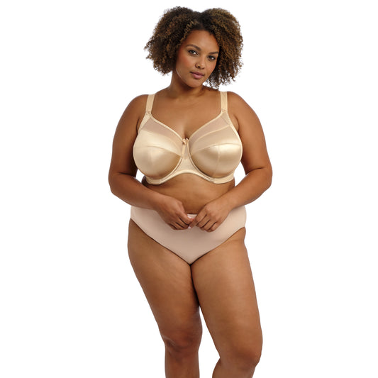 Goddess Keira Banded Bra in Nude, front