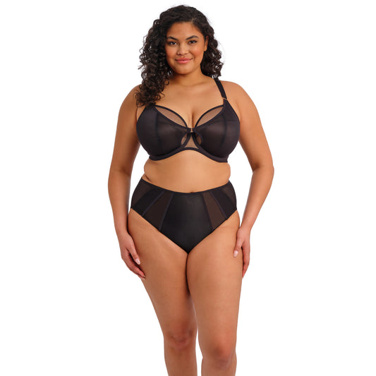 Kintai Plunge Bra in Black, front