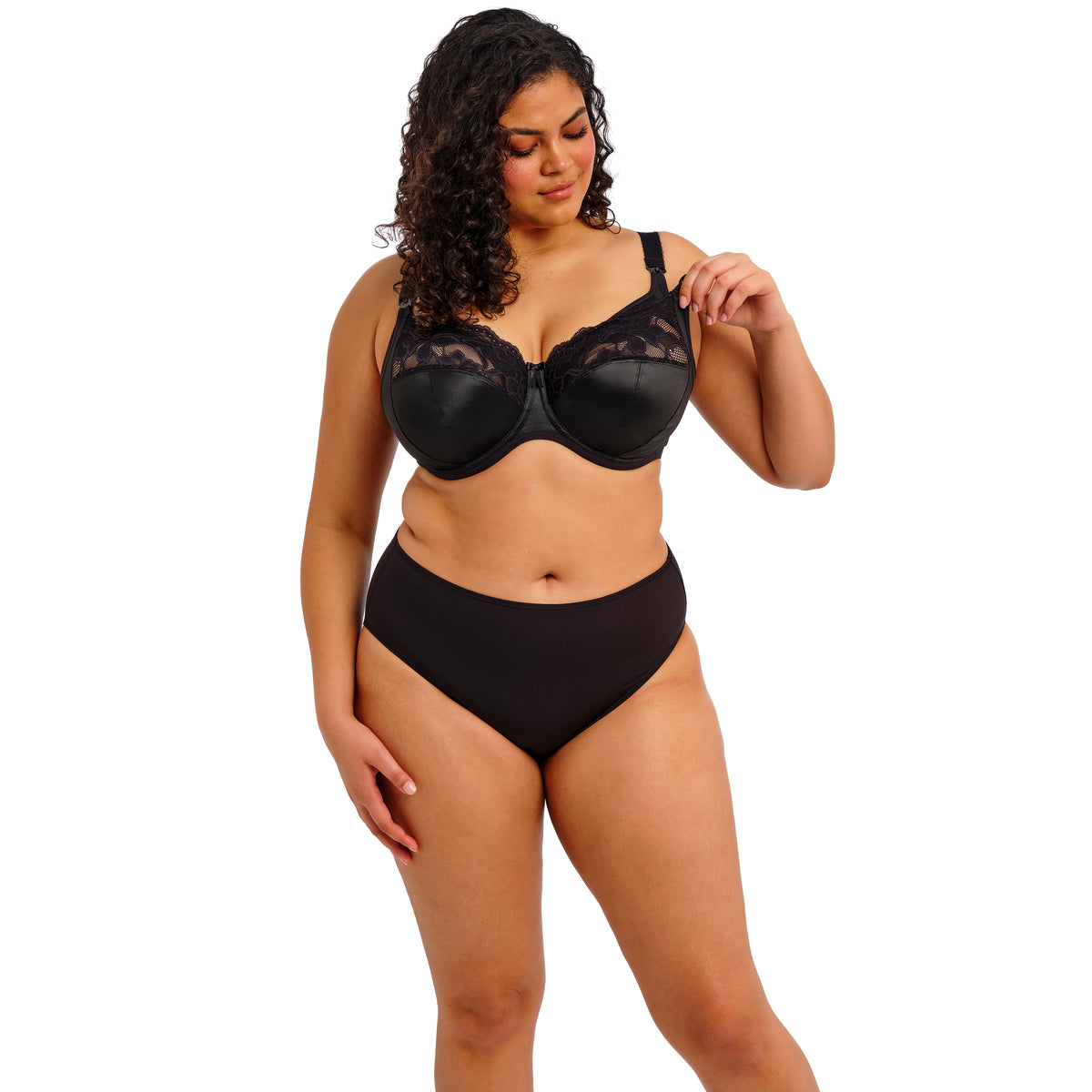 Molly Nursing Bra in Black, front