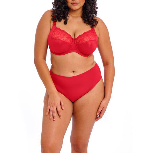 Morgan Stretch Banded Bra in Haute Red, front