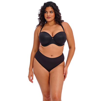 Smooth Moulded Strapless Bra in Black, front