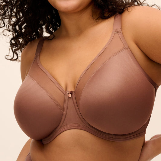 Smooth Moulded Bra in Clove, front