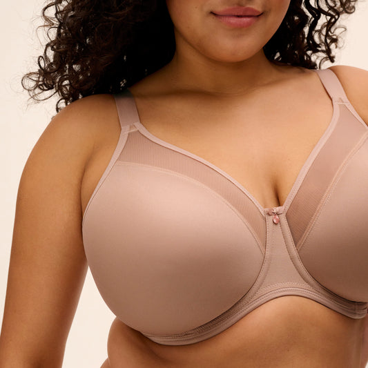Smooth Moulded Bra in Sahara, front