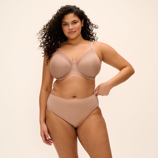 Smooth Moulded Bra in Sahara, front