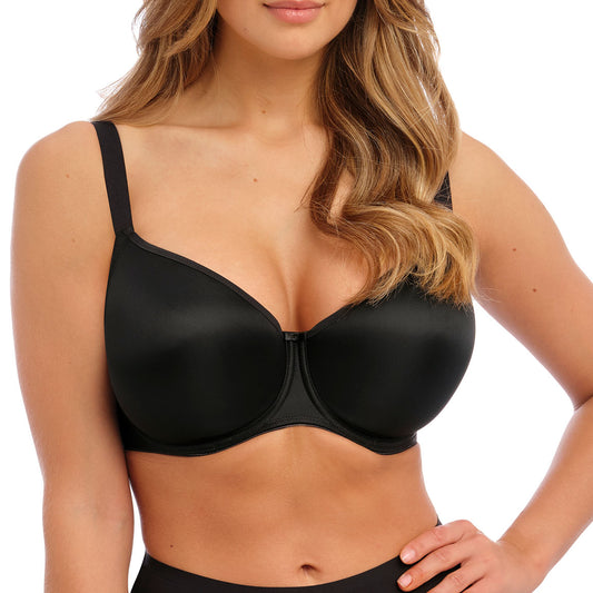 Fantasie Smoothing Underwire Balcony Bra in Black, front