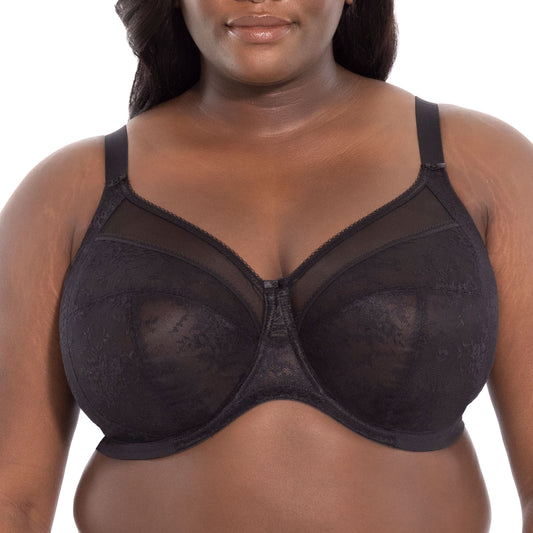 Goddess Verity Banded Bra in Black, front