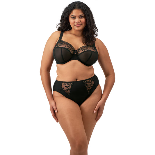 Elomi Zarla Stretch Banded Bra in Black, front
