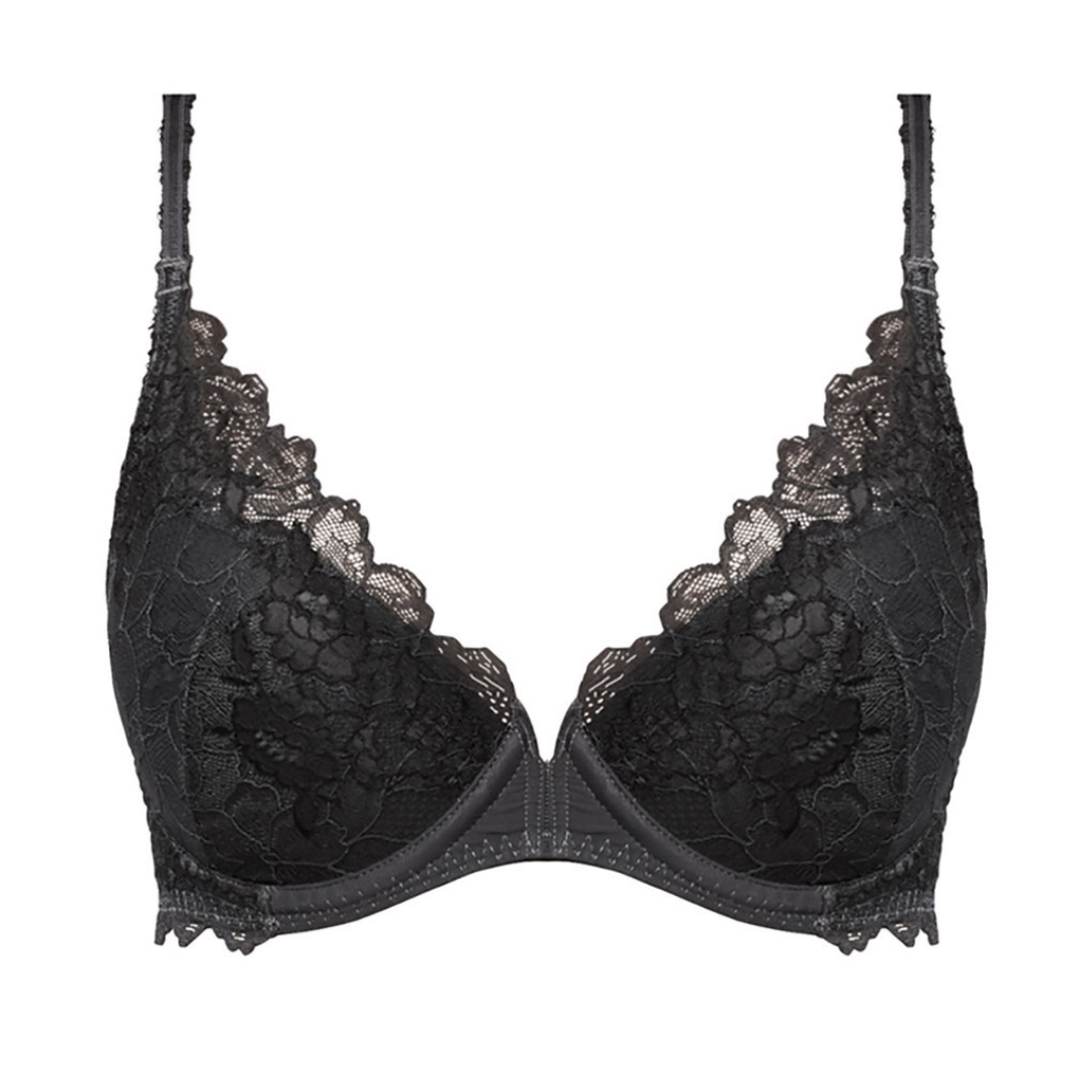 black-lace-perfection-plunge-push-up-bra